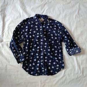Limited Too 90s Floral Corduroy Buttondown, size 8